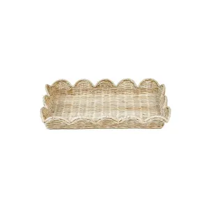 Belle Rattan Scallop Small Tray by OneWorld Collection, a Tableware for sale on Style Sourcebook
