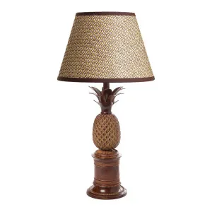 Bermuda Pineapple Table Lamp Base Brown - Base Only by OneWorld Collection, a Table & Bedside Lamps for sale on Style Sourcebook