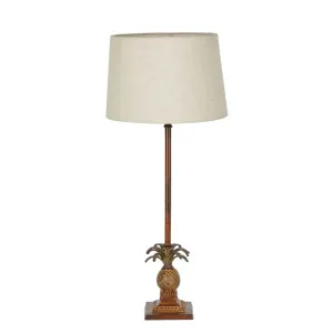 Caribbean Pineapple Table Lamp Base Brown by OneWorld Collection, a Table & Bedside Lamps for sale on Style Sourcebook