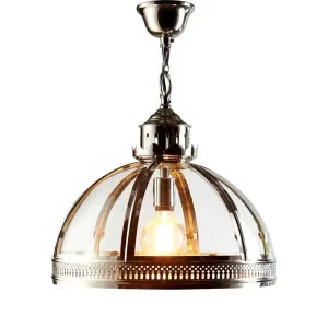 Winston Ceiling Pendant Small Shiny Nickel by OneWorld Collection, a Pendant Lighting for sale on Style Sourcebook