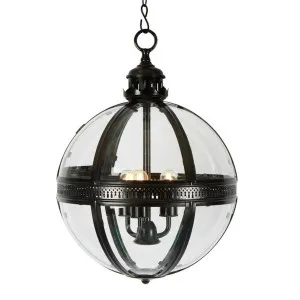 Saxon Ceiling Pendant Large Black by OneWorld Collection, a Pendant Lighting for sale on Style Sourcebook