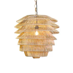 Saba Rattan Ceiling Pendant Natural by OneWorld Collection, a Pendant Lighting for sale on Style Sourcebook