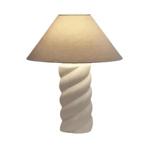 Twist Column Lamp & Shade by OneWorld Collection, a Table & Bedside Lamps for sale on Style Sourcebook