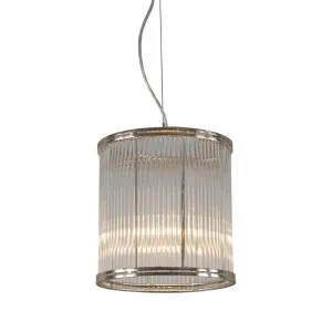 Denzel Ceiling Pendant Medium Nickel by OneWorld Collection, a Pendant Lighting for sale on Style Sourcebook