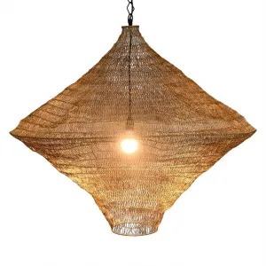 Metropolitan Ceiling Pendant Large Brass by OneWorld Collection, a Pendant Lighting for sale on Style Sourcebook