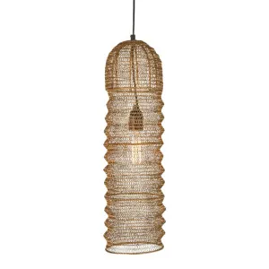 Monash Wire Mesh Ceiling Pendant Brass by OneWorld Collection, a Pendant Lighting for sale on Style Sourcebook