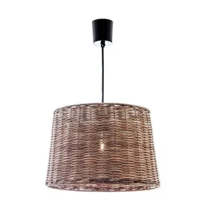 Rattan Round Ceiling Pendant Large Natural by OneWorld Collection, a Pendant Lighting for sale on Style Sourcebook