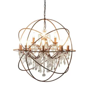 Sundance Chandelier Large Rust by OneWorld Collection, a Pendant Lighting for sale on Style Sourcebook