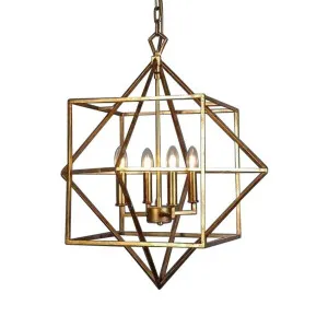 Mosman Ceiling Pendant Gold by OneWorld Collection, a Pendant Lighting for sale on Style Sourcebook