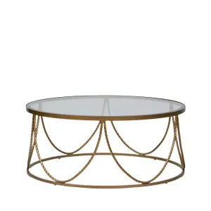 Palais Round Coffee Table Gold by OneWorld Collection, a Coffee Table for sale on Style Sourcebook