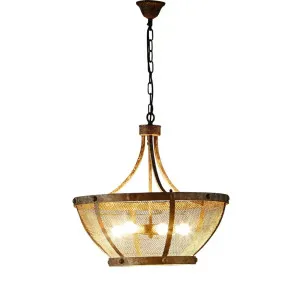 Saint Paul Ceiling Pendant Rust by OneWorld Collection, a Pendant Lighting for sale on Style Sourcebook