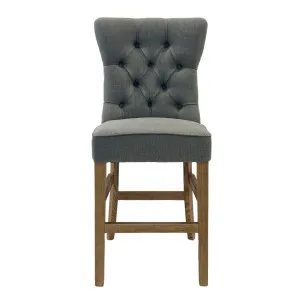 Storm Grey Counter Chair with Buttons by OneWorld Collection, a Bar Stools for sale on Style Sourcebook