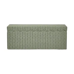 Belle Rattan Storage Bench Green - Outdoor Undercover by OneWorld Collection, a Benches for sale on Style Sourcebook