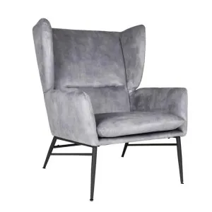 Hemming Wingback Chair Light Grey by OneWorld Collection, a Chairs for sale on Style Sourcebook