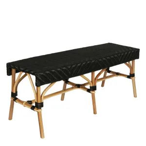 Missoli Rattan Bench Black -Outdoor Undercover by OneWorld Collection, a Benches for sale on Style Sourcebook