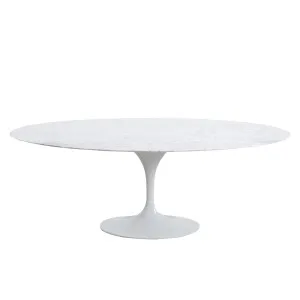 Aurora Oval Dining Table Marble White 200cm by OneWorld Collection, a Dining Tables for sale on Style Sourcebook