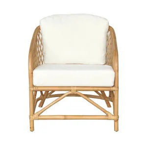 Montego Natural Rattan Lounge Chair with Cushions by OneWorld Collection, a Chairs for sale on Style Sourcebook