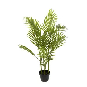 Mini Palm Tree Real Touch 4 Branches 15 Leaves in Pot 1m by OneWorld Collection, a Plants for sale on Style Sourcebook