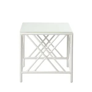 Elodie Outdoor Side Table White by OneWorld Collection, a Side Table for sale on Style Sourcebook
