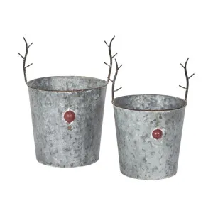 Red Nose And Antler Pots by OneWorld Collection, a Decor for sale on Style Sourcebook