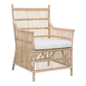 Haiti Wicker Armchair with Cushion - Outdoor Under-Cover by OneWorld Collection, a Chairs for sale on Style Sourcebook