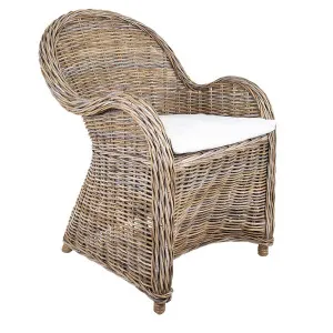 Long Island Wicker Chair with Cushion - Outdoor Under-Cover by OneWorld Collection, a Chairs for sale on Style Sourcebook