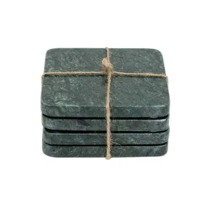 Graze Marble Coaster Square Green by OneWorld Collection, a Tableware for sale on Style Sourcebook