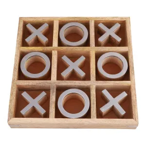 Noughts & Crosses Game - Nickel by OneWorld Collection, a Decor for sale on Style Sourcebook