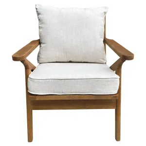 Ash Wood Timber Chair W/Natural Cushions Linen Blend by OneWorld Collection, a Chairs for sale on Style Sourcebook
