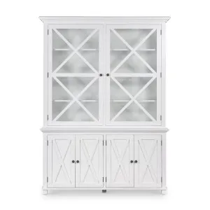 Sorrento Large Glass Door Hamptons Cabinet White by OneWorld Collection, a Cabinets, Chests for sale on Style Sourcebook