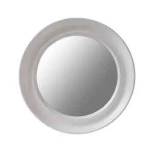 Samantha White Round Beaded Mirror by OneWorld Collection, a Mirrors for sale on Style Sourcebook
