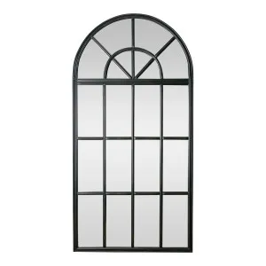 Large Iron Arch Mirror With Panes by OneWorld Collection, a Mirrors for sale on Style Sourcebook