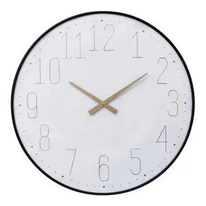 Juno Cream Clock Gold Numbers by OneWorld Collection, a Clocks for sale on Style Sourcebook
