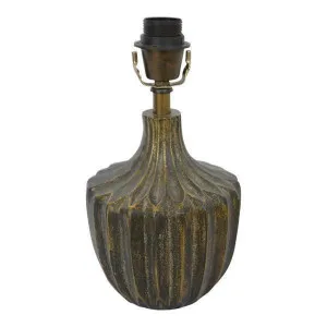 Ant Gold Ribbed Lamp Base Large - Base Only by OneWorld Collection, a Decor for sale on Style Sourcebook