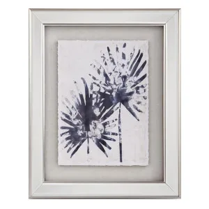 Blue Fan Palm Print W/Mirrored Frame by OneWorld Collection, a Artwork & Wall Decor for sale on Style Sourcebook