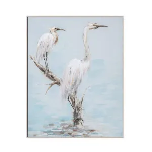 Lakeside Birds Framed Canvas Wall Art by OneWorld Collection, a Artwork & Wall Decor for sale on Style Sourcebook