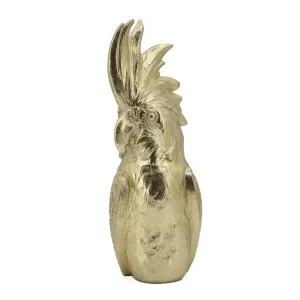 Opulent Decorative Parrot Statue in Gold H33cm by OneWorld Collection, a Decor for sale on Style Sourcebook