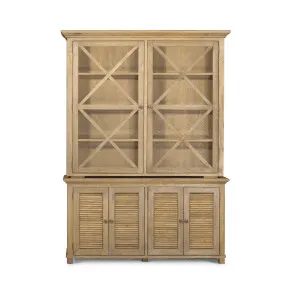 West Beach Large Glass Door Cabinet Natural by OneWorld Collection, a Cabinets, Chests for sale on Style Sourcebook