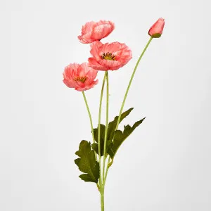 Peach Poppy Spray 3 Flowers 1 bud by Florabelle Living, a Plants for sale on Style Sourcebook