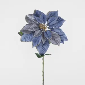 Mettalic & Velvet Single Large Poinsettia Blue by Florabelle Living, a Plants for sale on Style Sourcebook
