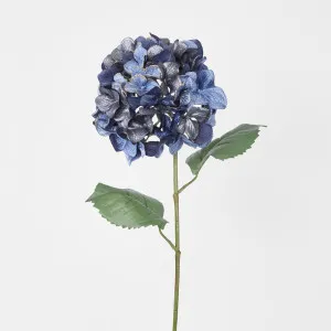 Single Hydrangea with 2 Leaves Blue by Florabelle Living, a Plants for sale on Style Sourcebook