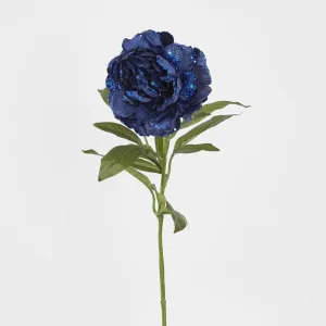 Single Velvet and Glitter Peony Blue by Florabelle Living, a Plants for sale on Style Sourcebook