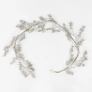 Ice Champagne Glitter Leaf Garland by Florabelle Living, a Christmas for sale on Style Sourcebook