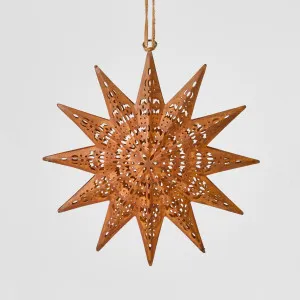Rusty Etched Star Decoration by Florabelle Living, a Christmas for sale on Style Sourcebook