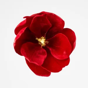 Luxe Velvet Magnolia Clip on w. Light Up Stamen Red by Florabelle Living, a Plants for sale on Style Sourcebook