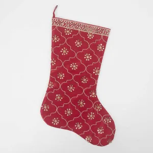 Silk Mosaic Stocking Red by Florabelle Living, a Christmas for sale on Style Sourcebook