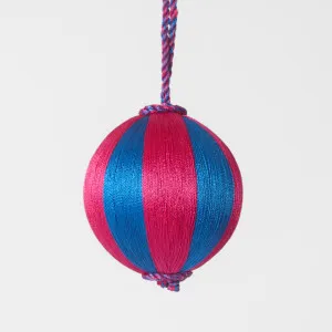Silk Stripe Bauble Small Pink & Blue by Florabelle Living, a Christmas for sale on Style Sourcebook