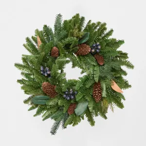 Pine and Blue Berry Wreath 61cm by Florabelle Living, a Christmas for sale on Style Sourcebook