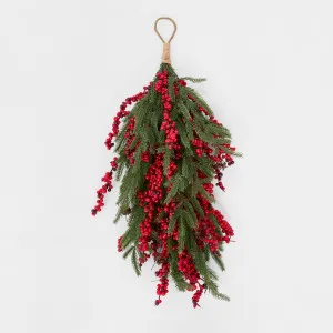 Cypress and Red Berry Swag 61cm by Florabelle Living, a Christmas for sale on Style Sourcebook