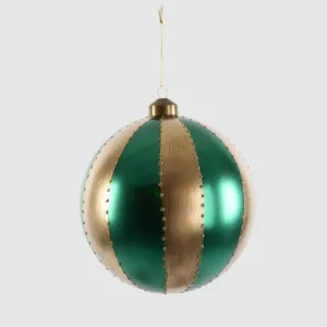 Carnival Bauble Large Green & Gold by Florabelle Living, a Christmas for sale on Style Sourcebook